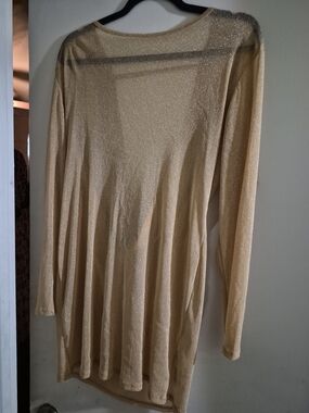 Lightweight Shimmer Long-Sleeve Women's Swim Cover-up